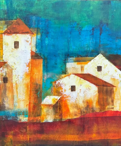Sunlit Stone Houses